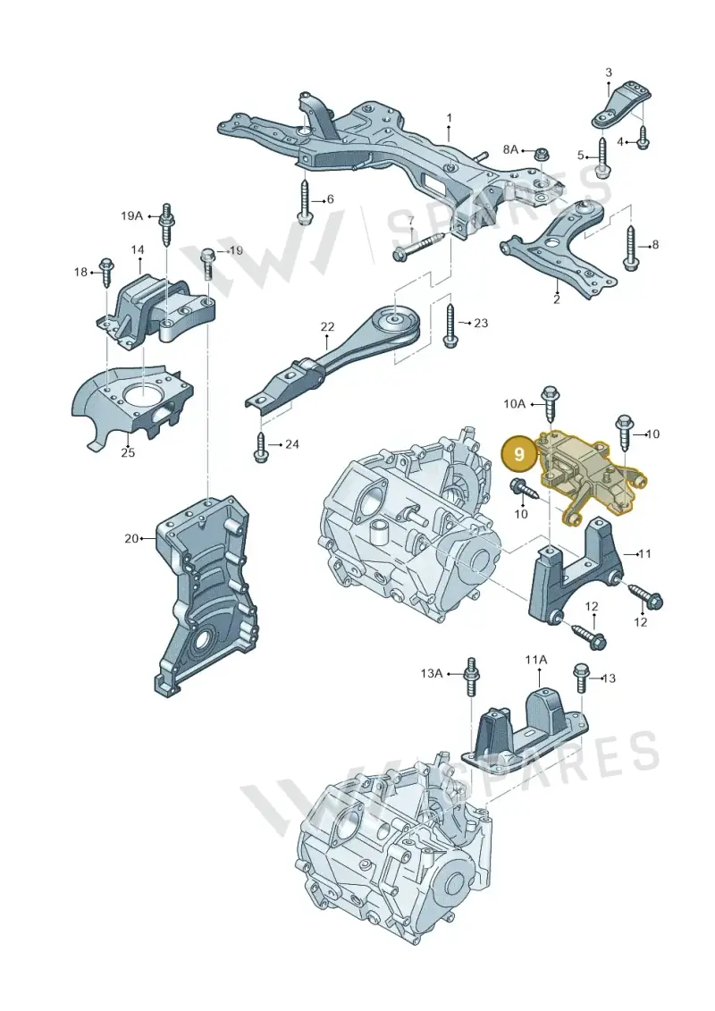 6RF199555H — Volkswagen Polo (2014-2022) diagram 677199250, position 9