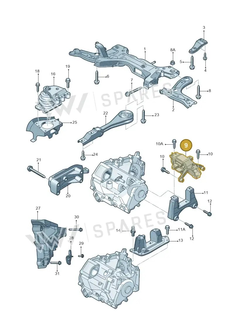 6RF199555H — Volkswagen Jetta (2019-) diagram 756199200, position 9