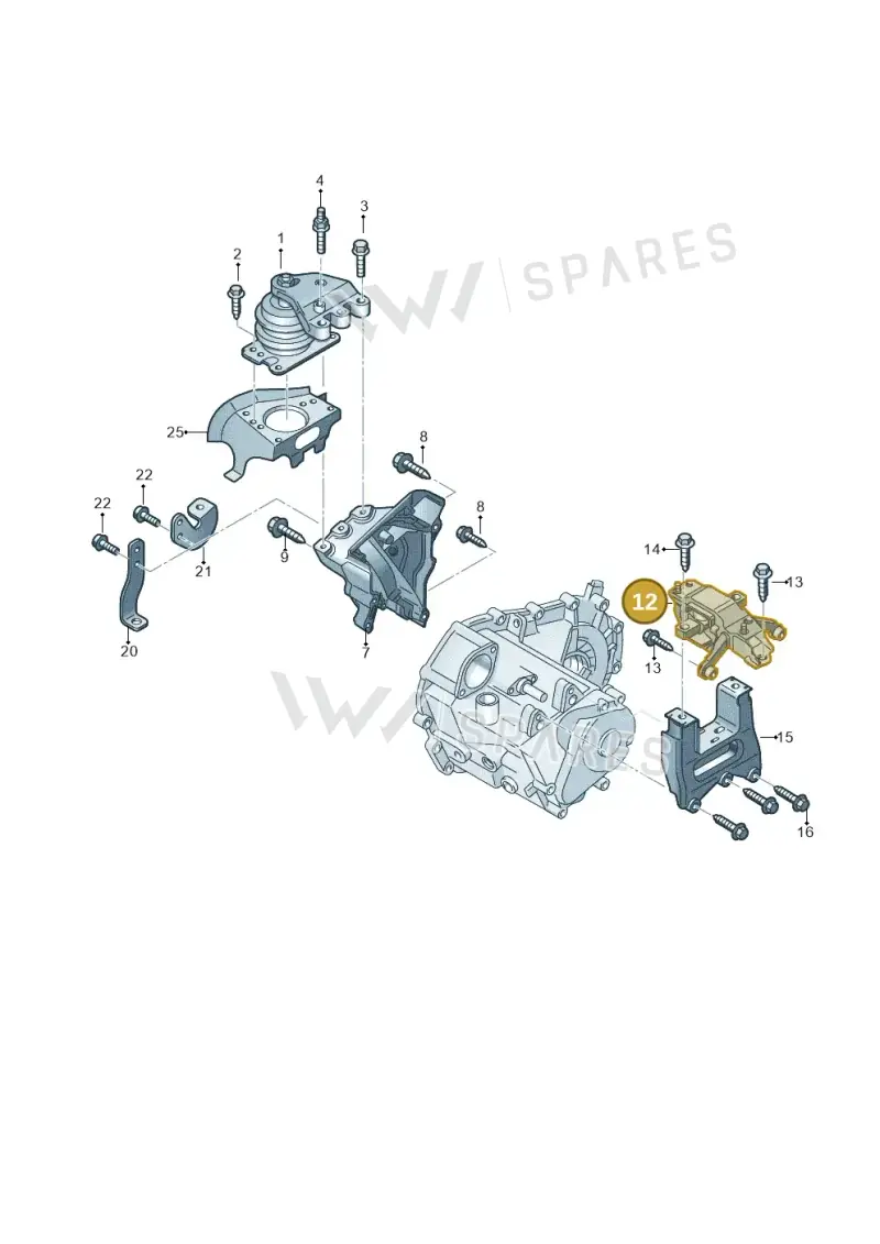 6RF199555H — Volkswagen Polo (2014-2022) diagram 773199250, position 12