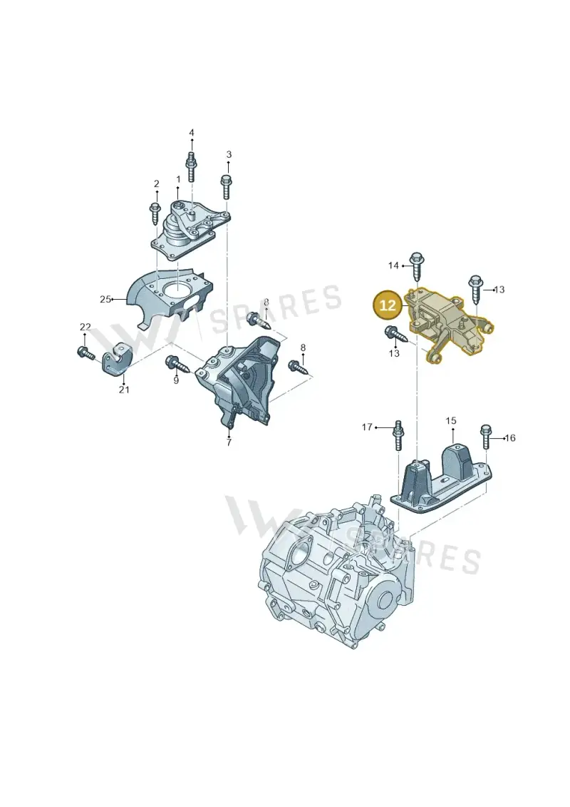 6RF199555H — SEAT Toledo (2015-2019) diagram 773199400, position 12