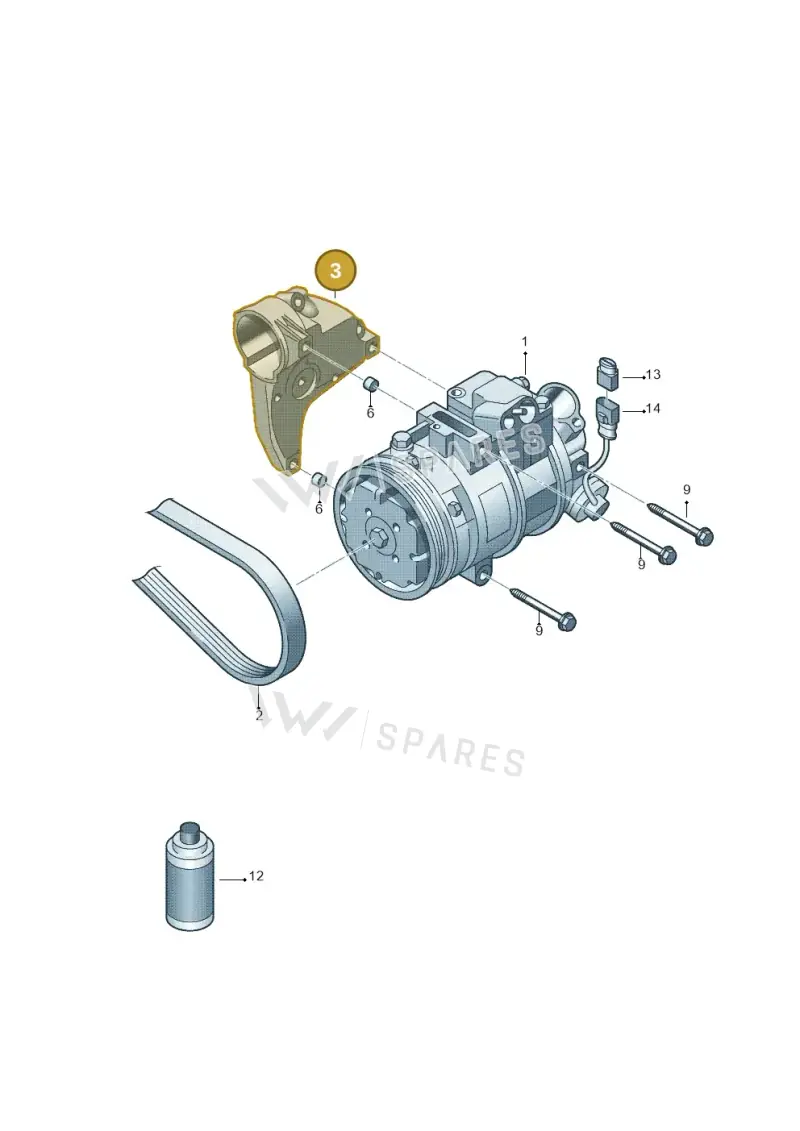 6RF260885 — Volkswagen Polo Vivo (2014-2017) diagram 672260170, position 3