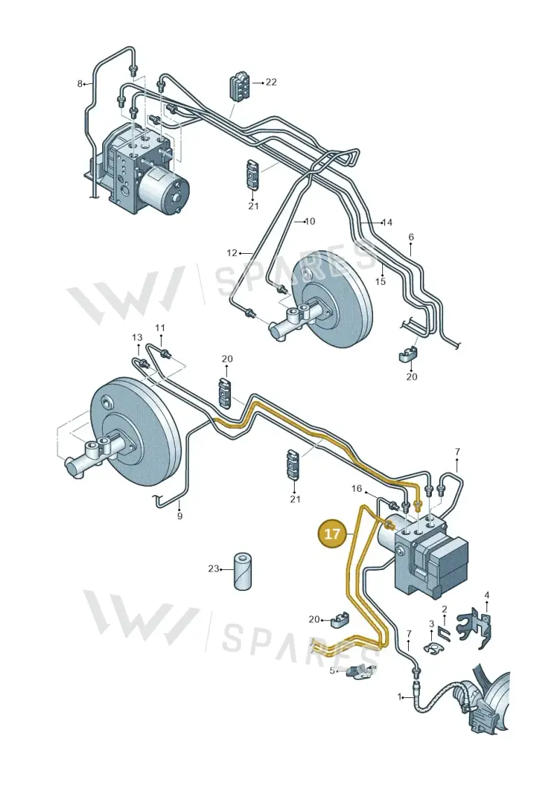 6RF614742 — Volkswagen Polo (2009-2014) diagram 672611200, position 17