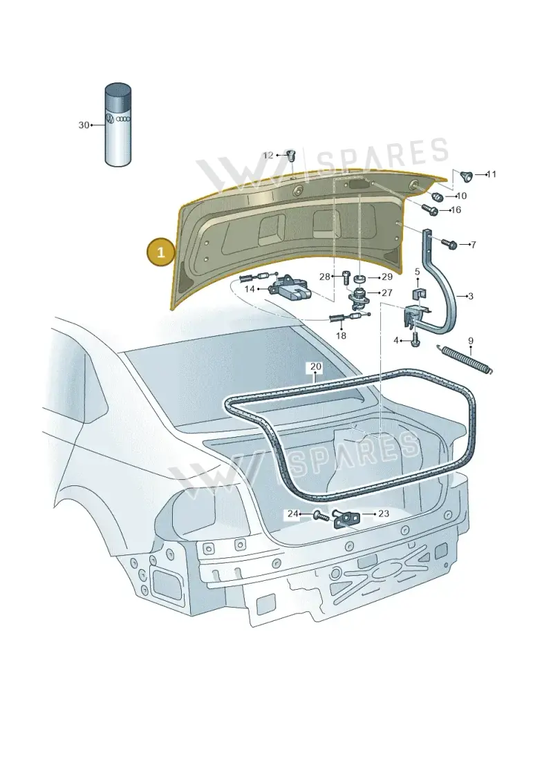 6RF827025A — Volkswagen Polo (2009-2014) diagram 677827100, position 1