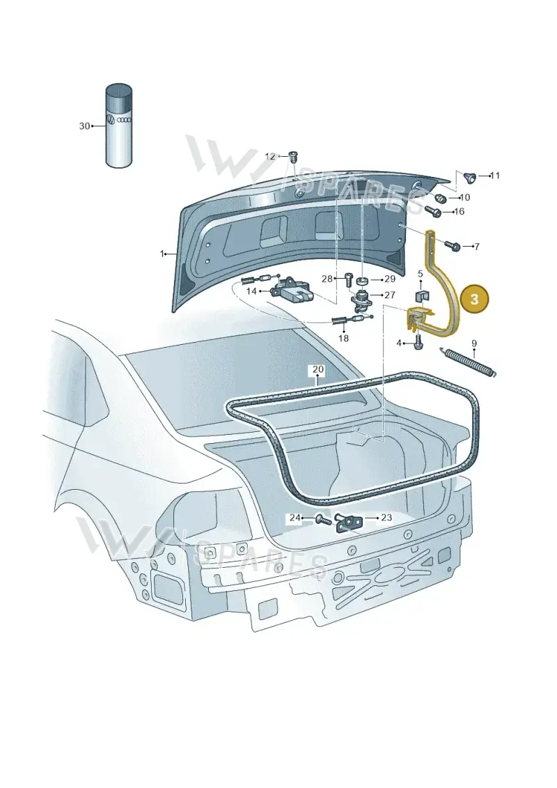 6RF827301A — Volkswagen Polo (2010-2015) diagram 677827100, position 3