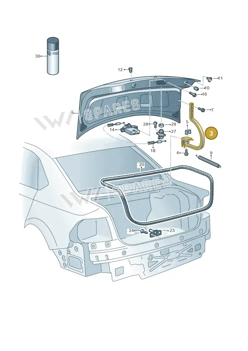 6RF827302A — Volkswagen Polo (2010-2015) diagram 677827100, position 3