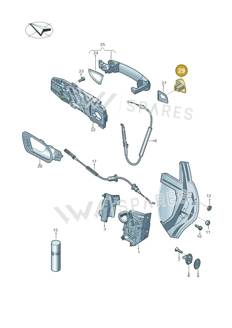 6RF839167GRU — Volkswagen Polo (2010-2015) diagram 672839000, position 29