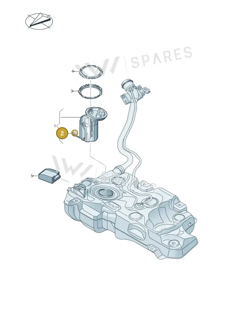6RF919673F — Volkswagen Polo 1.6 (2013-2022) diagram 746919300, position 2