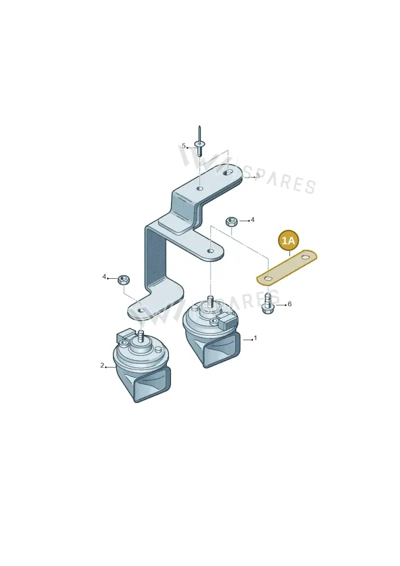 6RF951107 — Volkswagen California Camper (2015-2019) diagram 410951000, position 1A