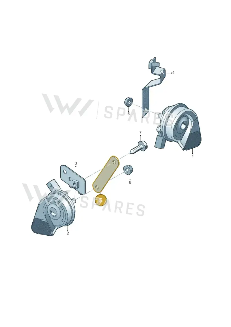 6RF951107 — Volkswagen Polo (2009-2014) diagram 677951000, position 5