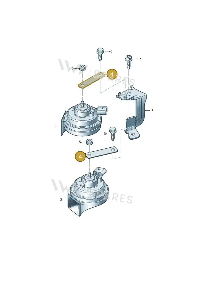 6RF951107 — Volkswagen Golf Cabriolet (2011-2016) diagram 718951000, position 4