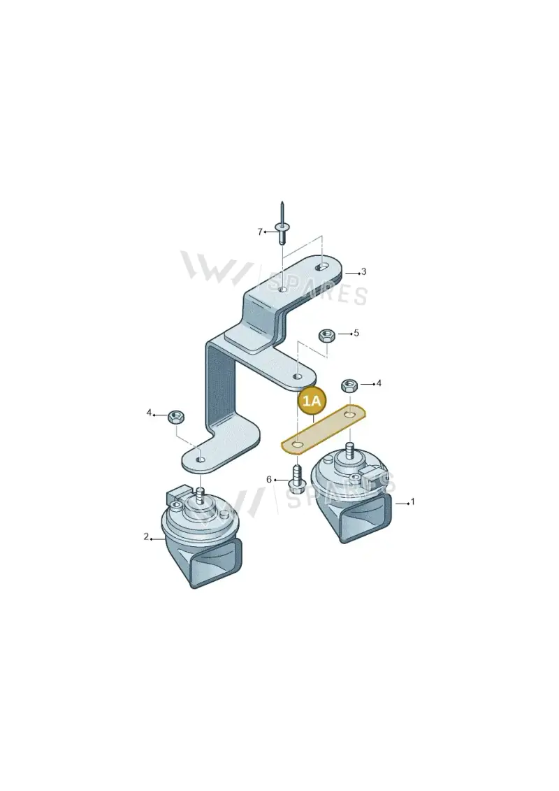 6RF951107 — Volkswagen Caravelle (2015-2019) diagram 861951000, position 1A