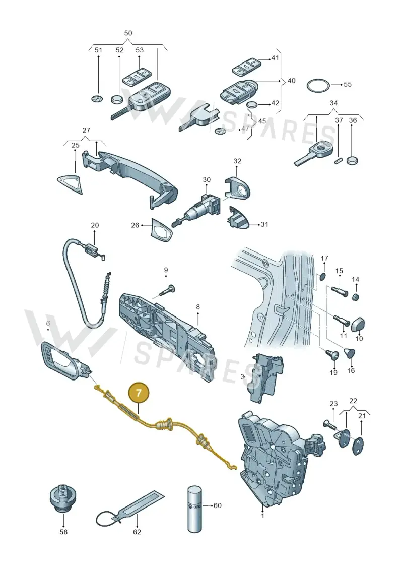 6RG837085 — Volkswagen Polo (2009-2014) diagram 672837000, position 7