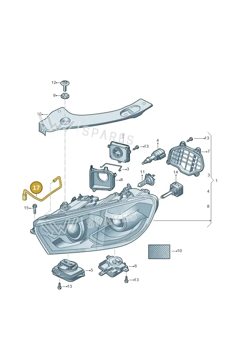 6RG998139 — Volkswagen Scirocco 2.0 (2014-2017) diagram 786941200, position 17