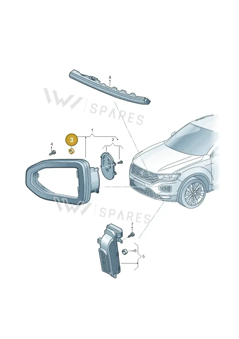 6RG998139 — Volkswagen T-Roc convertible 1.5 (2019-2024) diagram 813941041, position 3