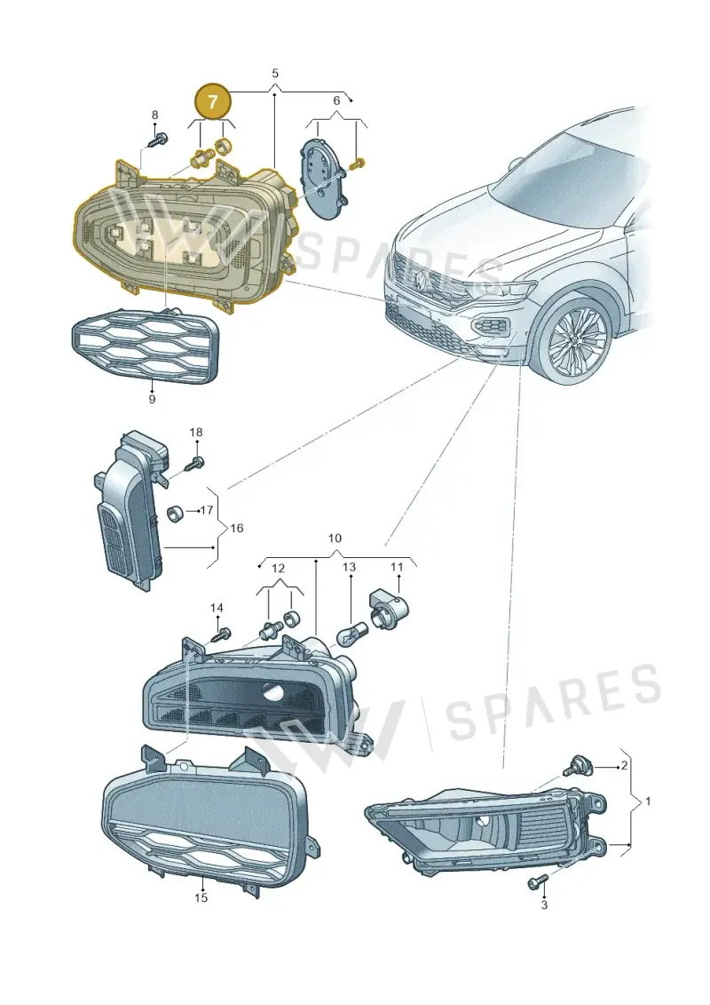 6RG998139 — Volkswagen T-Roc BlueMotion (2017-2024) diagram 813941400, position 7