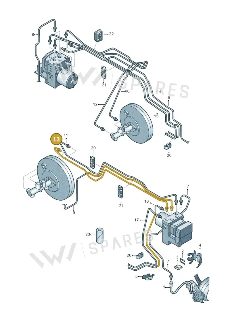 6RU614740B — Volkswagen Polo (2009-2014) diagram 672611200, position 13