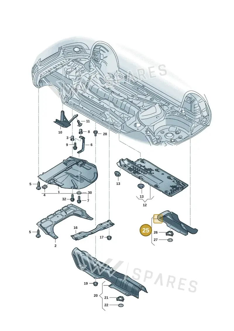 6RU825701E — Volkswagen Polo 1.6 (2020-2022) diagram 62x825000, position 25
