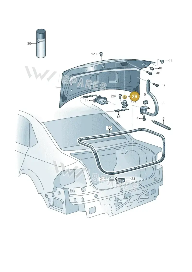 6RU827634 — Volkswagen Polo (2010-2015) diagram 677827100, position 29