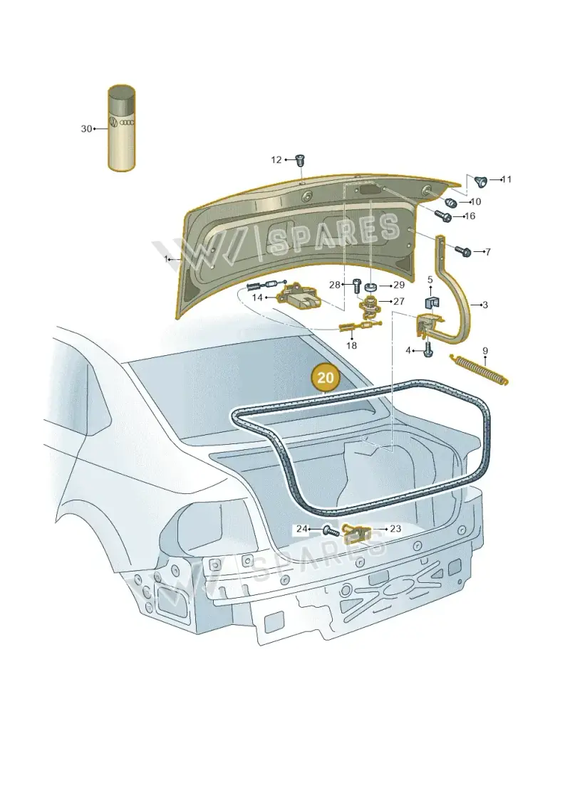 6RU827705B — Volkswagen Polo (2010-2015) diagram 677827100, position 20