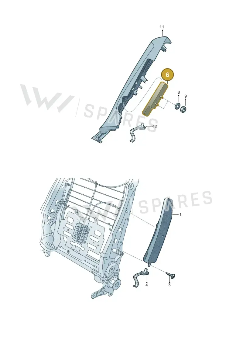6VA880442E — Volkswagen Passat estate (2023-) diagram 793880200, position 6