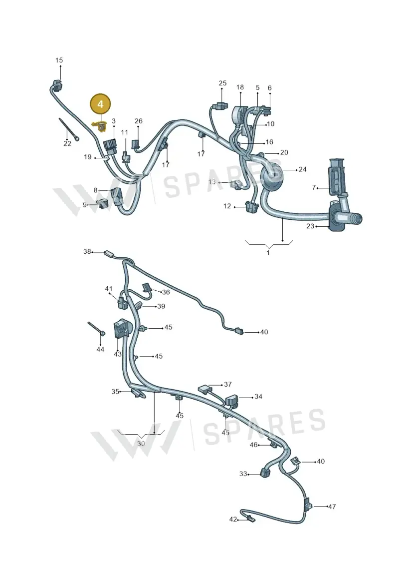 6VA971890A — Volkswagen Tiguan (2024-) diagram 57d972031, position 4