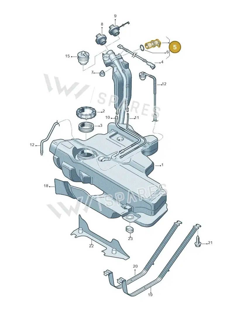 6X0201136 — Volkswagen Polo (2011-2014) diagram 203201050, position 5