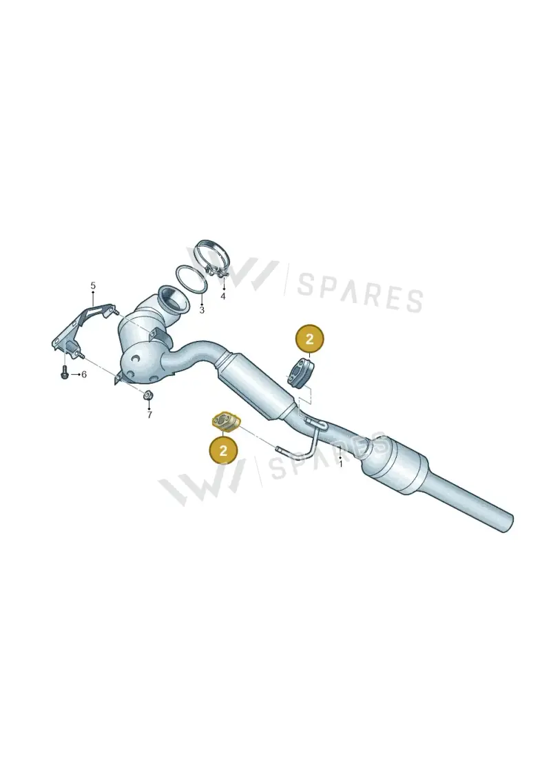 6X0253147 — Volkswagen Polo 1.4 BlueMotion (2014-2017) diagram 747253540, position 2