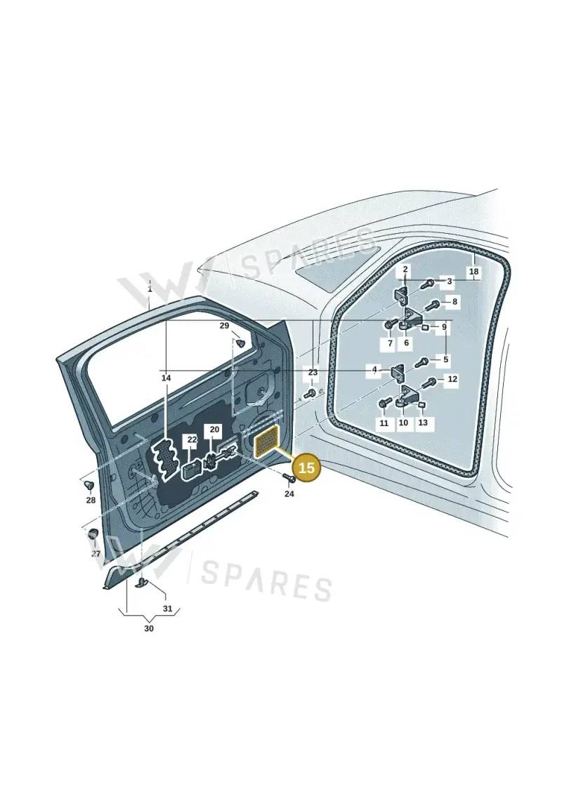 6X0863886 — Volkswagen ID.3 Pro (2019-2024) diagram 10a831000, position 15