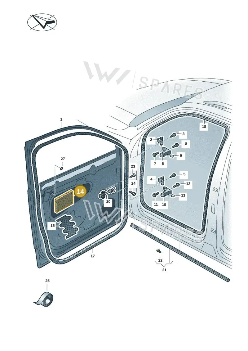 6X0863886 — Volkswagen Tiguan 2.0 (2023-) diagram 57x831000, position 14