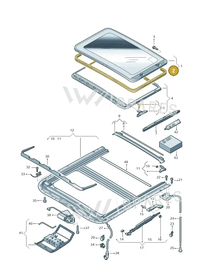6X0877209 — Volkswagen Transp. caravelle (2011-2015) diagram 410877000, position 2