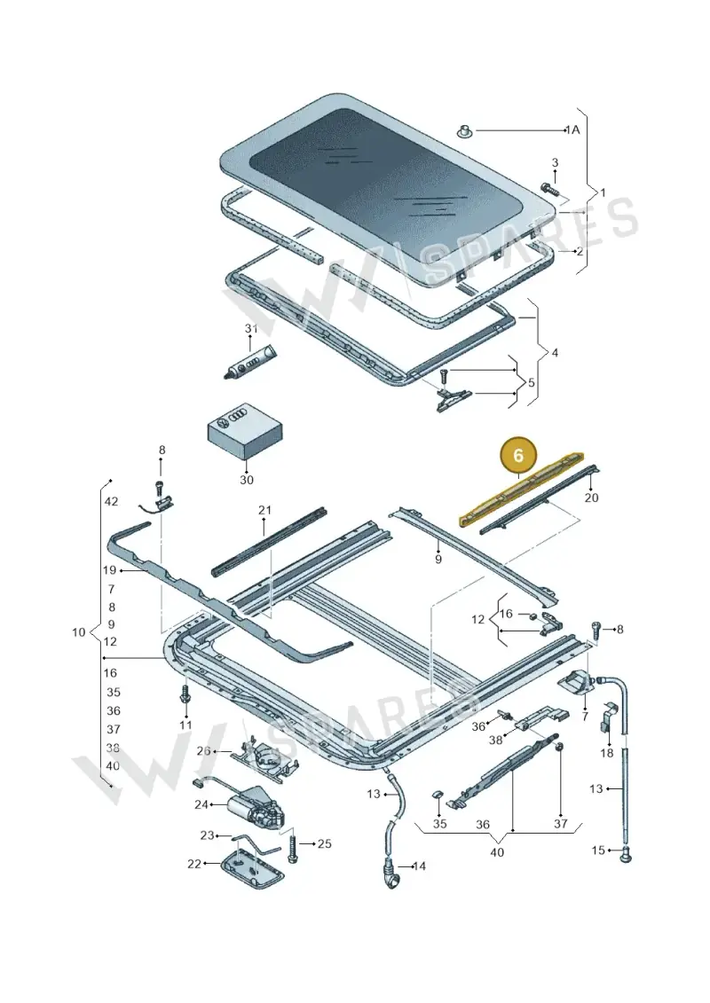 6X08777909B9 — Volkswagen FOX                  M.05> (2005-) diagram 231877100, position 6