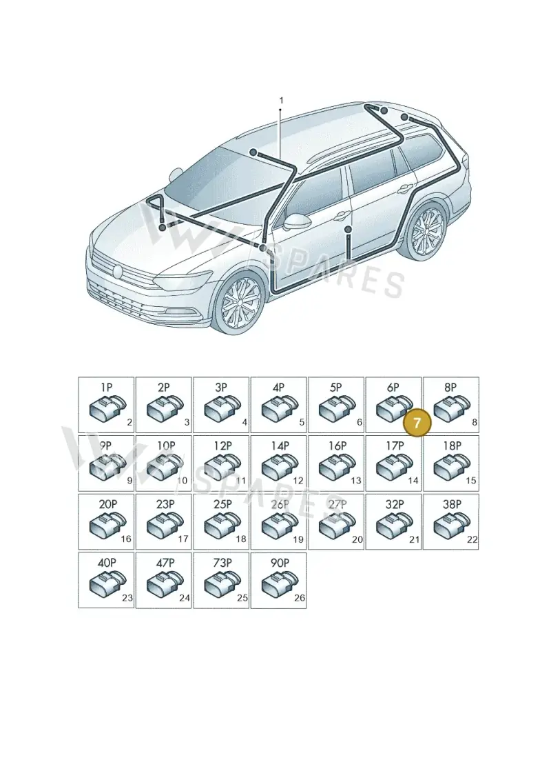 6X0937527 — Volkswagen Passat saloon (2014-2024) diagram 793971900, position 7