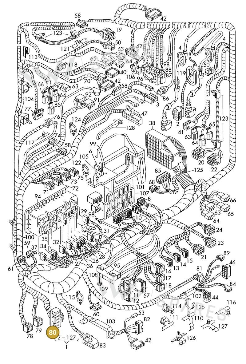 6X0972926 — Volkswagen Polo (2011-2014) diagram 225971850, position 80