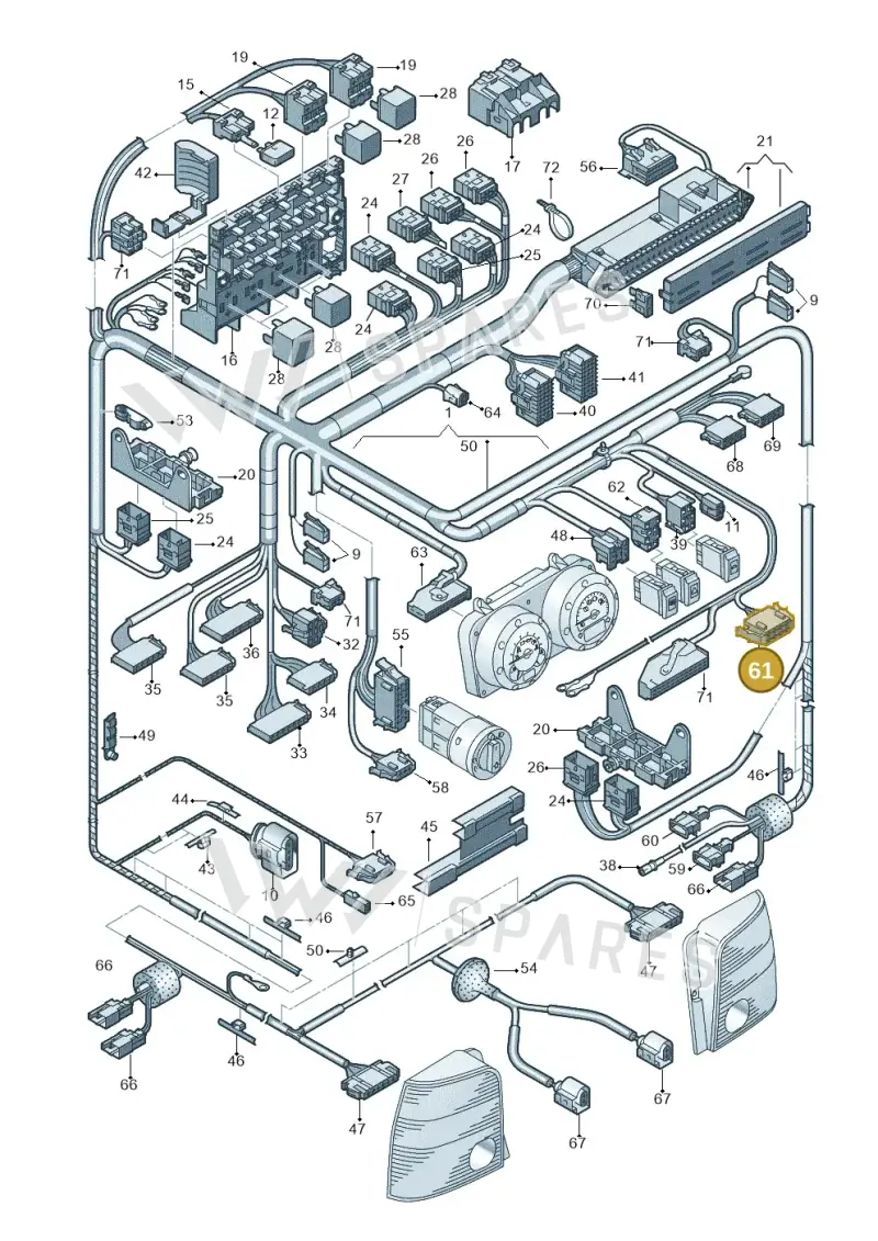 6X0972926 — Volkswagen LUPO/3L TDI (2003-2005) diagram 231972430, position 61