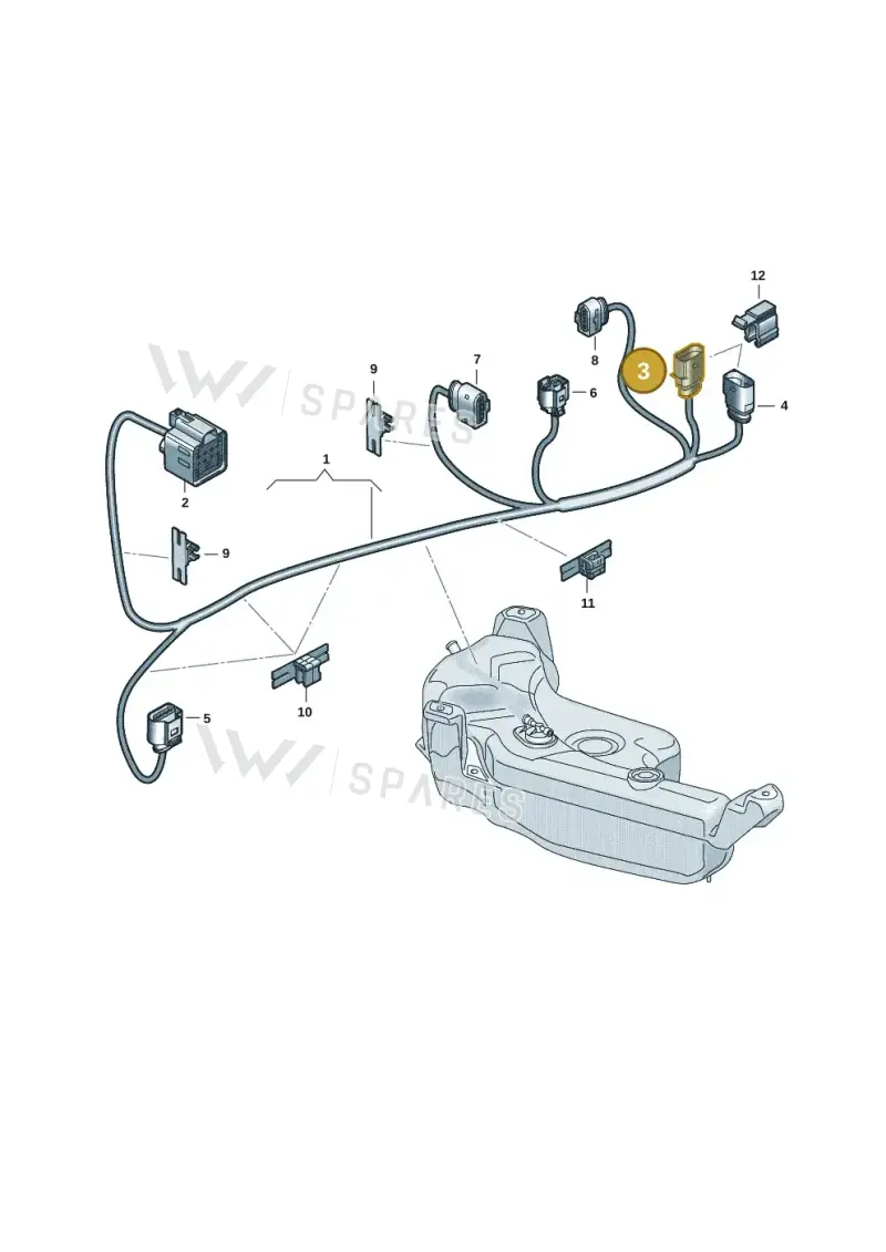 6X0973815 — Volkswagen Caddy Maxi Kombi (2020-2024) diagram 2ka971075, position 3