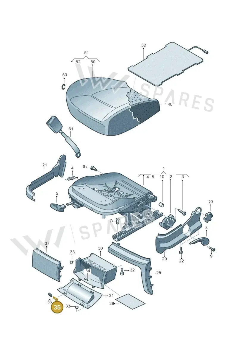 6Y088158347H — Volkswagen Amarok twin cab (2016-2022) diagram 683881200, position 35