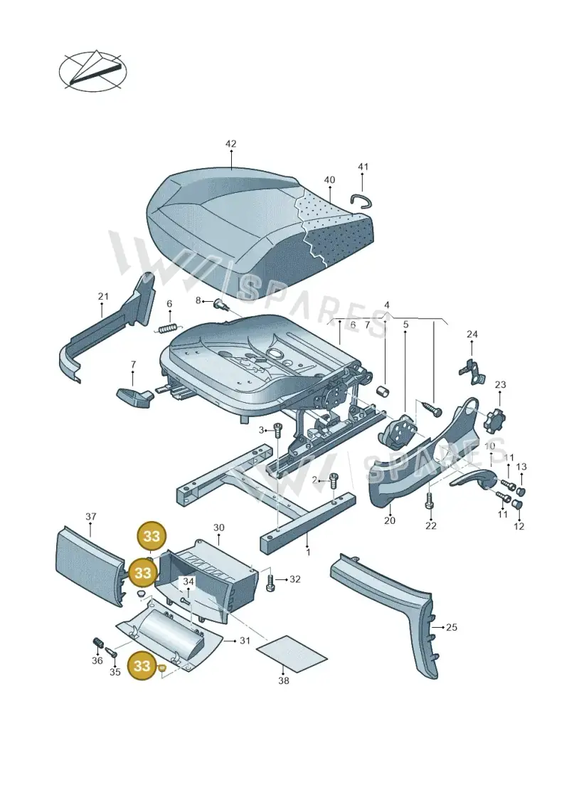 6Y0882331 — Volkswagen Caddy kombi (2015-2020) diagram 866881050, position 33