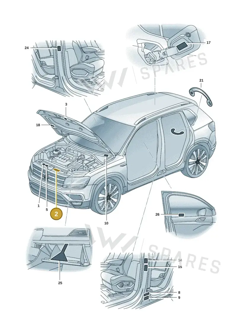 701010002AB — Volkswagen Taos 1.4 (2020-2024) diagram 2gm010000, position 2