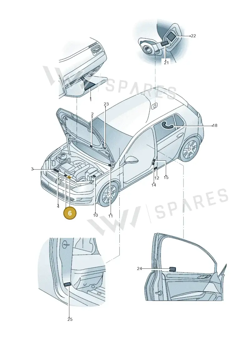 701010002AB — Volkswagen POLO HATCH         "ZA"06> (2005-) diagram 496010000, position 6