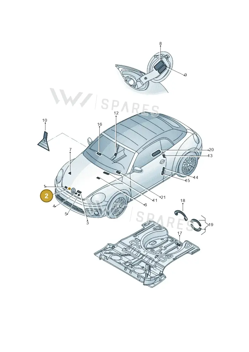 701010002B — Volkswagen New beetle cabriolet (2016-2019) diagram 802010000, position 2