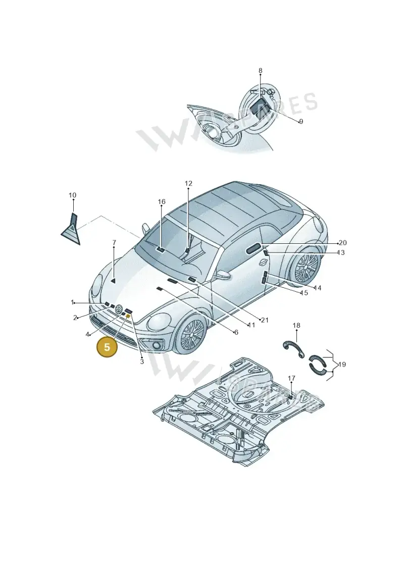 701010043E — Volkswagen New beetle cabriolet (2016-2019) diagram 802010000, position 5
