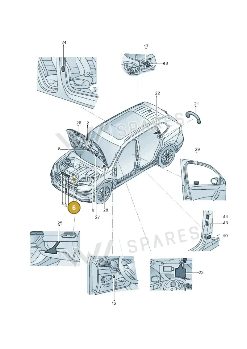 701010690B — Volkswagen Tiguan 2.0 4Motion (2017-2024) diagram 833010000, position 6