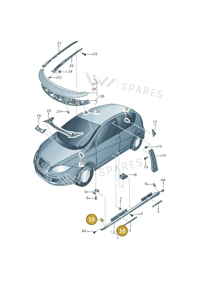 701853585 — SEAT Altea XL (2013-) diagram 418853000, position 10
