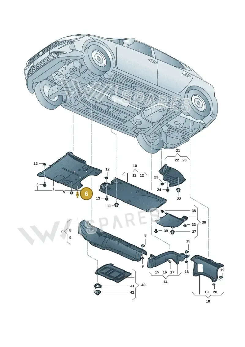 701867299 — Volkswagen Taigo (2021-2024) diagram 2f0825000, position 6