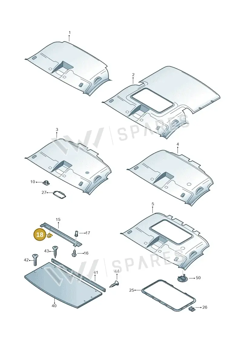 701867549 — Volkswagen Transp. caravelle (2011-2015) diagram 410867550, position 18