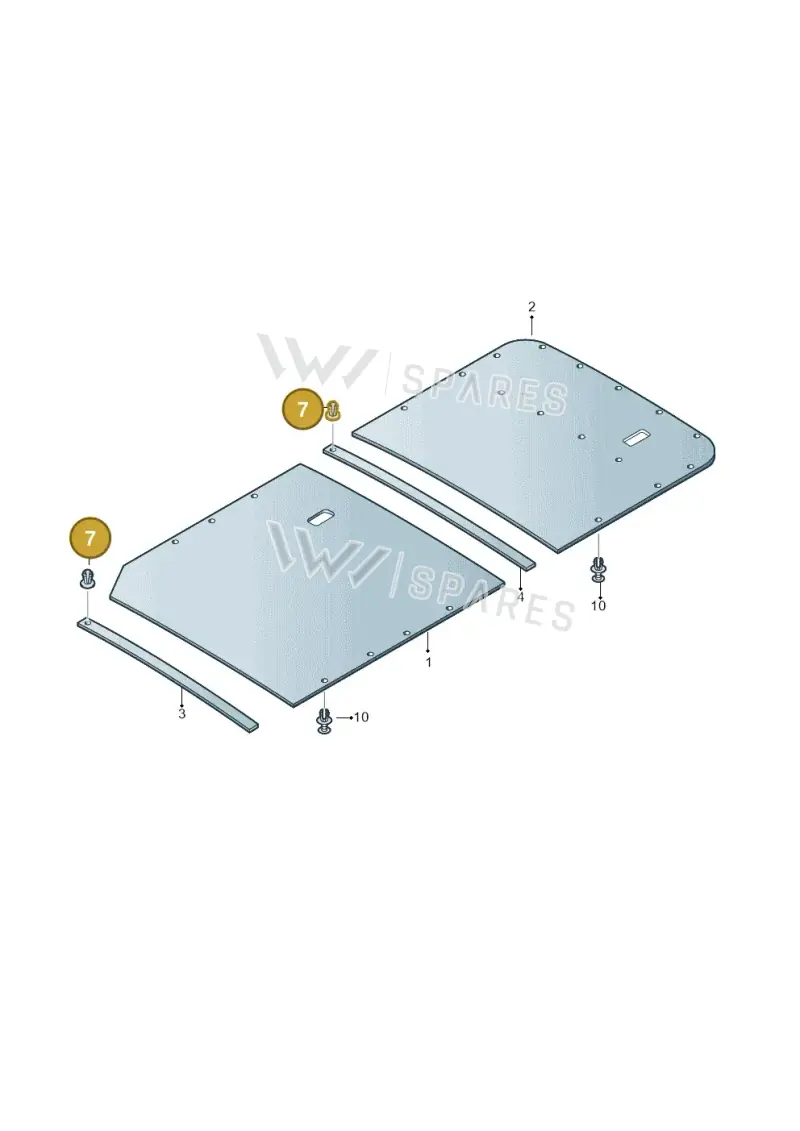 701867549 — Volkswagen Caravelle (2015-2019) diagram 731867600, position 7