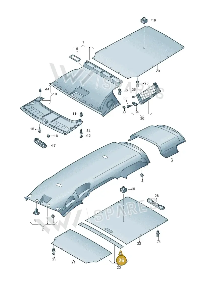 701867549 — Volkswagen Caddy kombi (2015-2020) diagram 866867550, position 26
