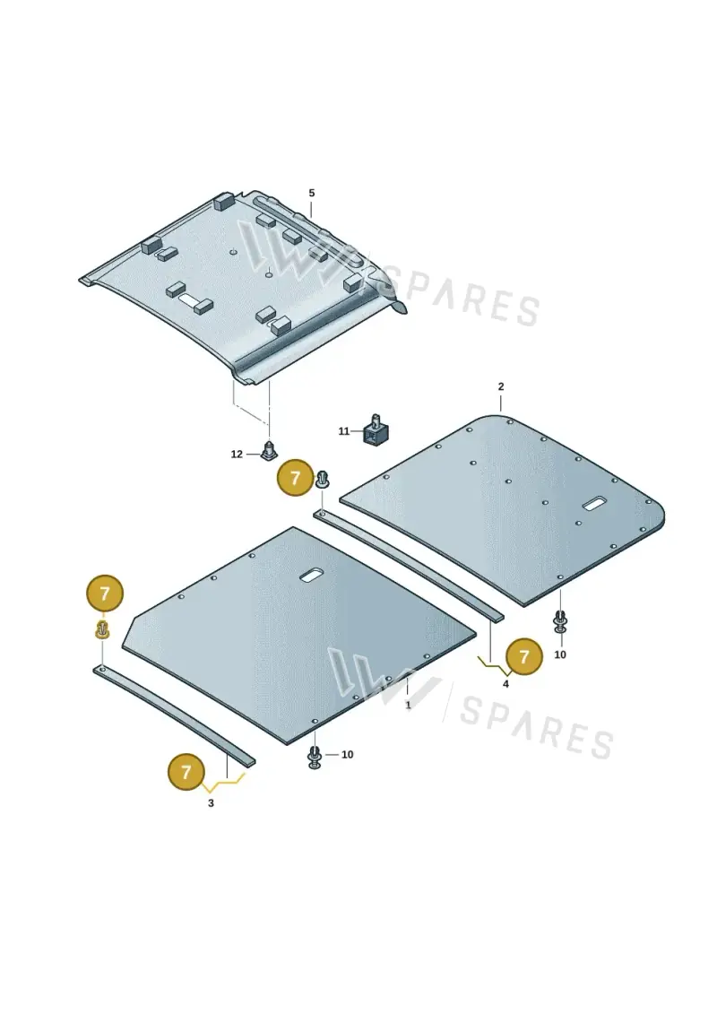 701867549 — Volkswagen Caravelle (2019-2024) diagram 7ep867057, position 7