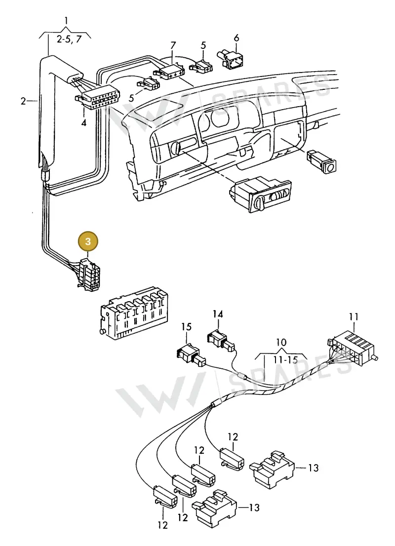 701915511 — Volkswagen GOLF CABRIO (1998-2001) diagram 121971820, position 3