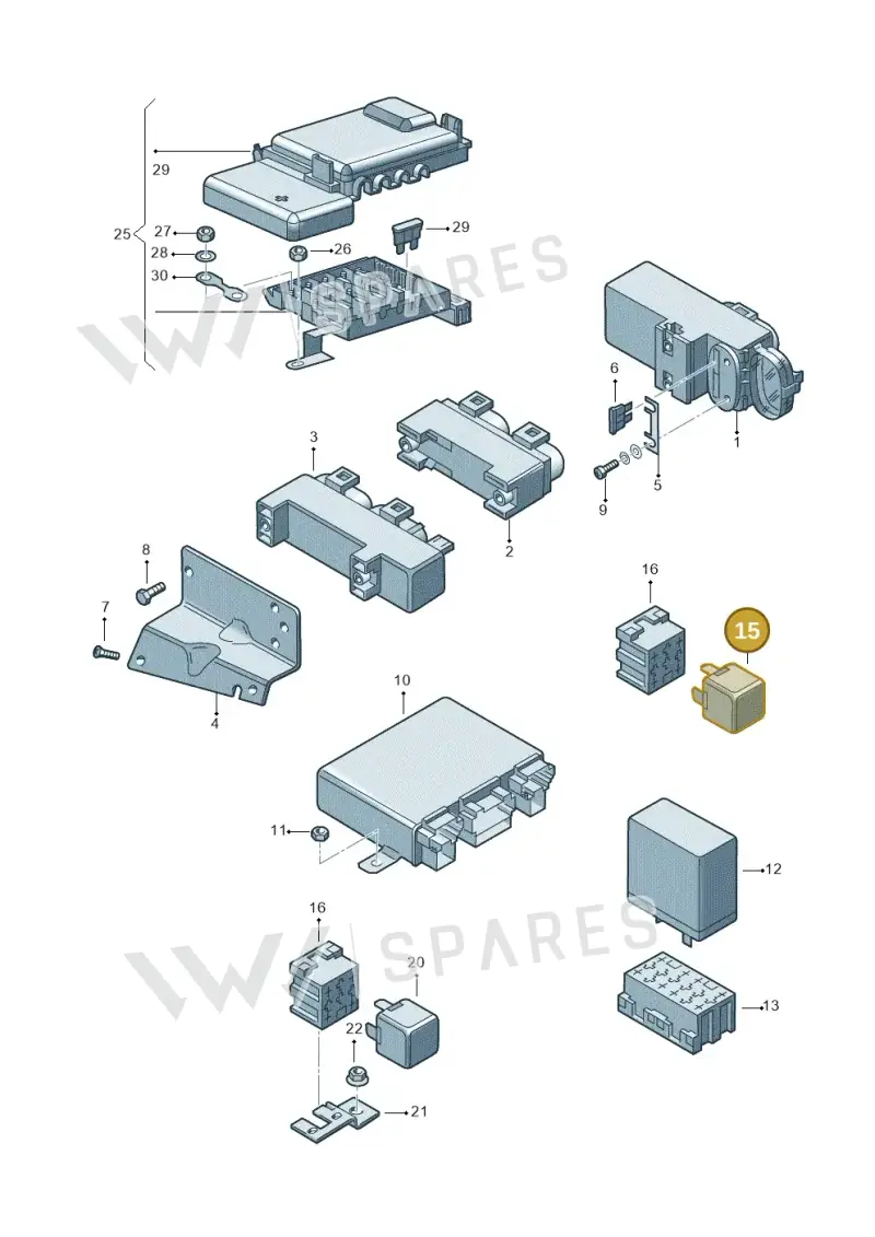 701915511 — Volkswagen Sharan (2008-2010) diagram 162937800, position 15